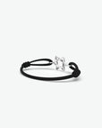 Odile herenarmband met zwarte koord en zilveren ster vormgeving voor moderne stijl
