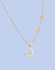 Moon necklace with stars