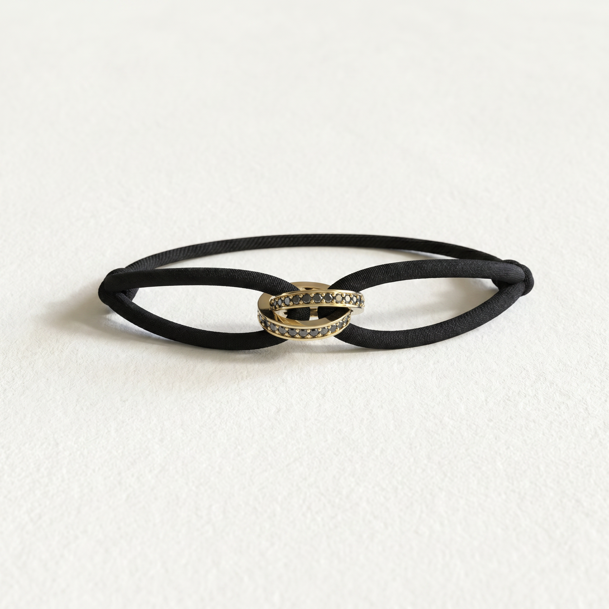 cirkels zwarte diamant armband