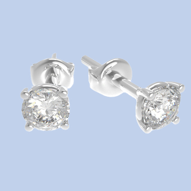 stud earrings with diamonds 0.16 ct.