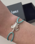 schildpad armband | Zilver