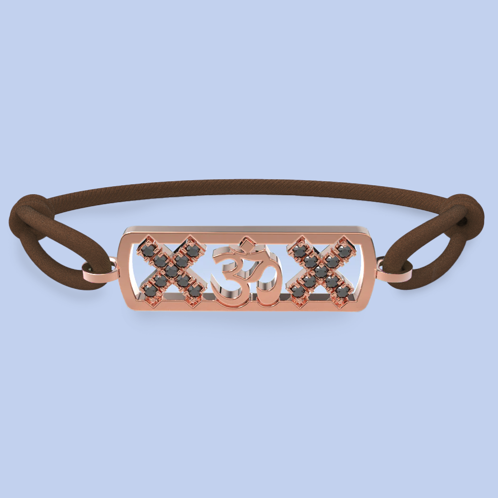 Amsterdam black diamond ohm bracelet
