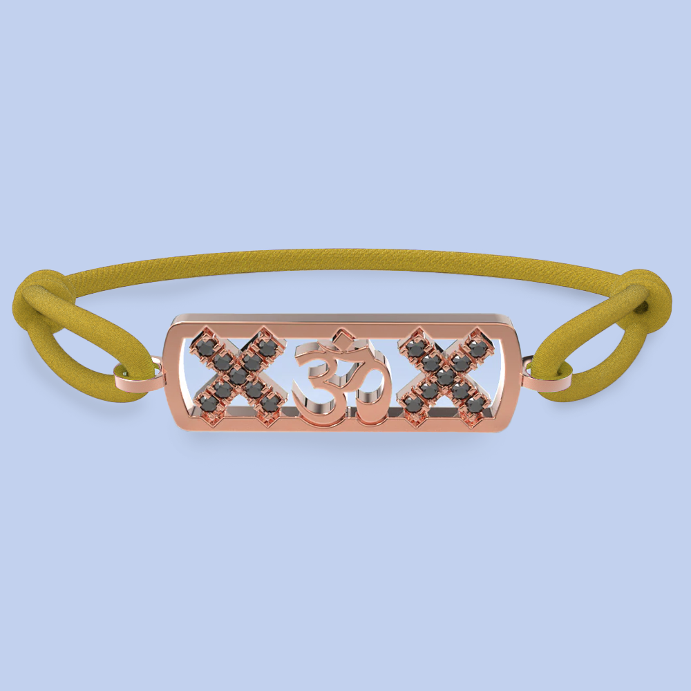 Amsterdam black diamond ohm bracelet