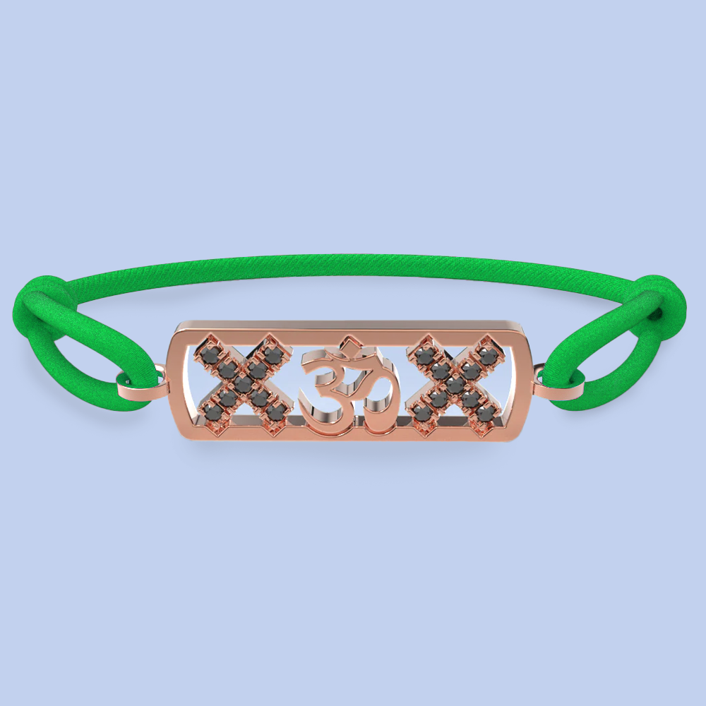 Amsterdam black diamond ohm bracelet