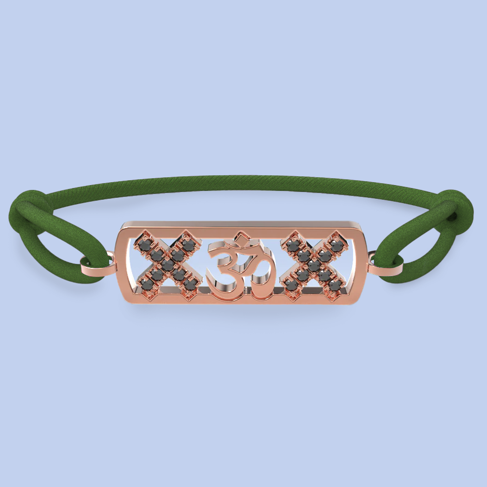 Amsterdam black diamond ohm bracelet