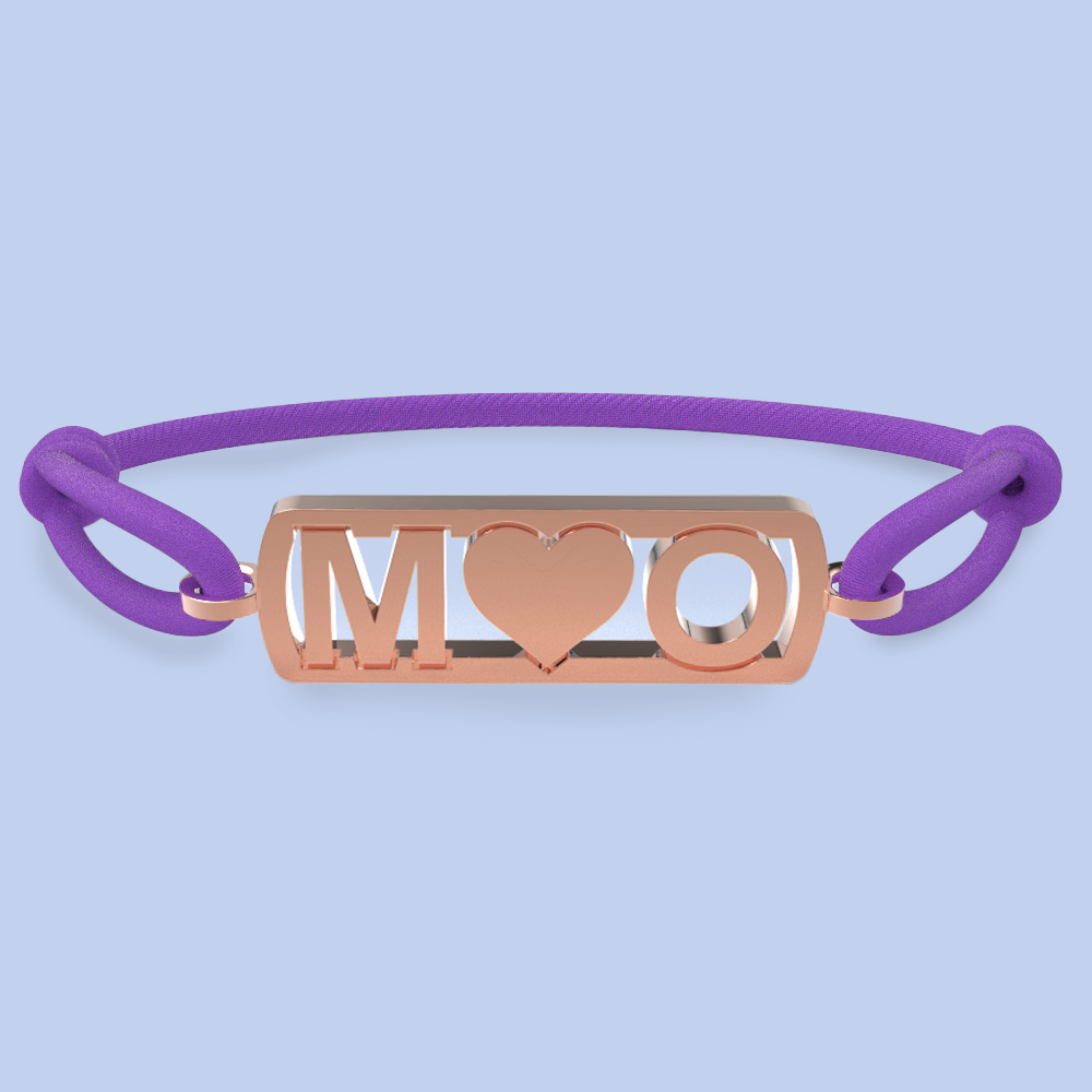 Initialen armband met hartje