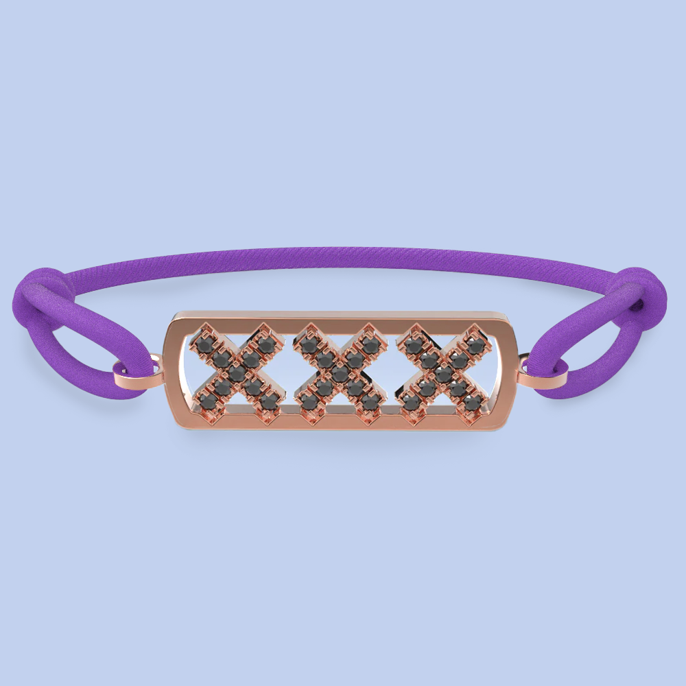 Amsterdam schwarze Diamantarmband