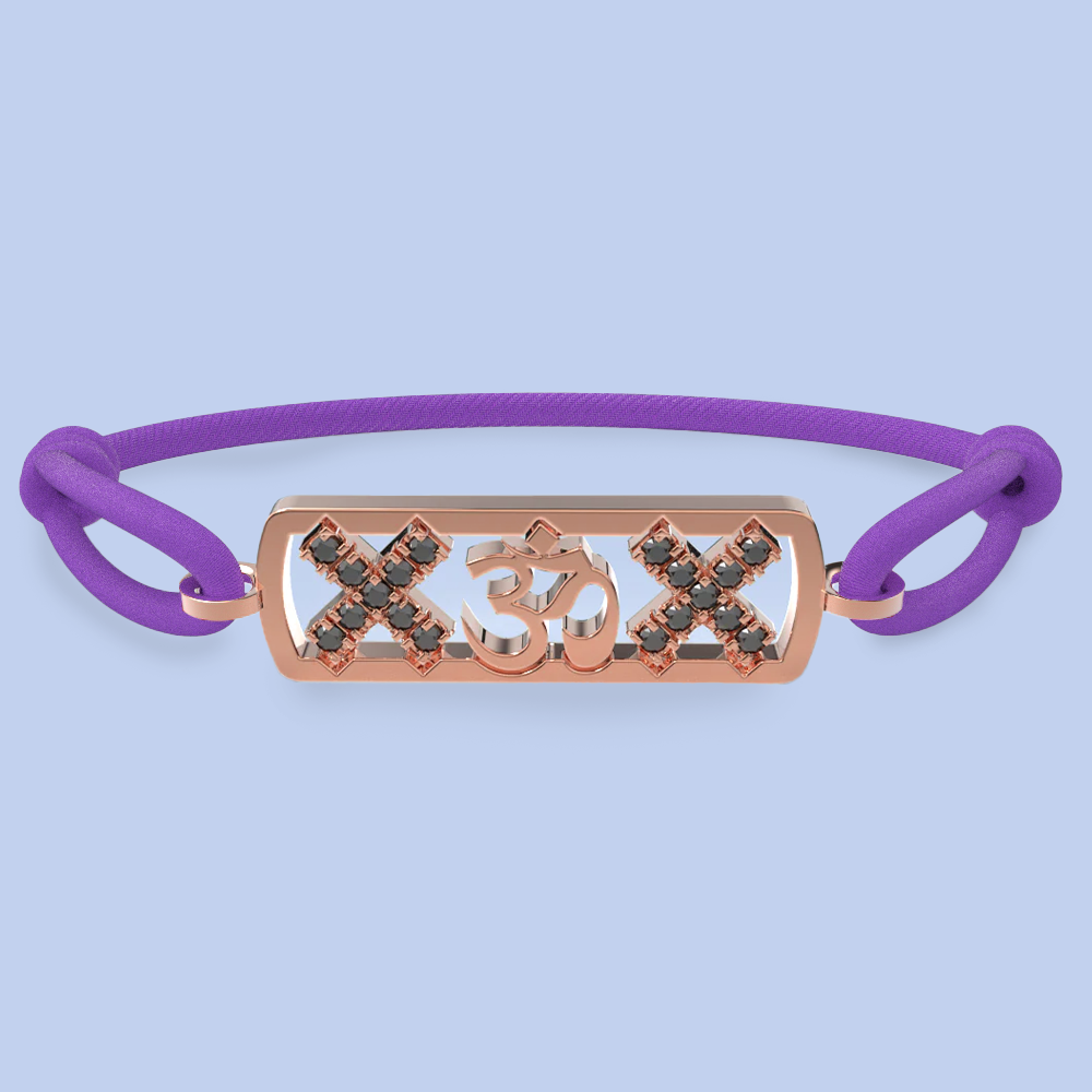 Amsterdam black diamond ohm bracelet