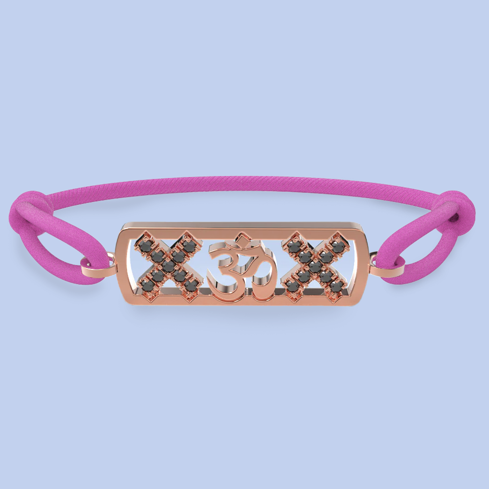 Amsterdam black diamond ohm bracelet