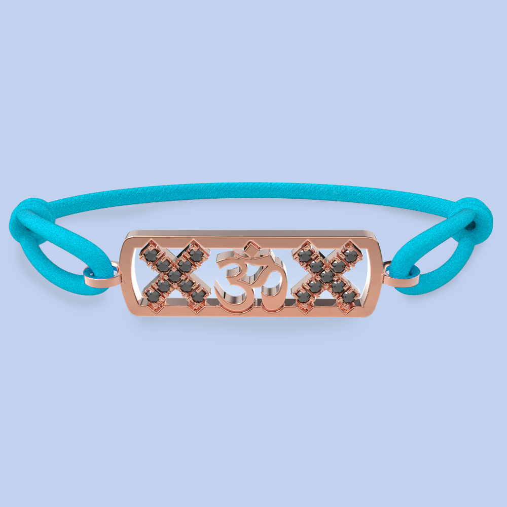 Amsterdam black diamond ohm bracelet