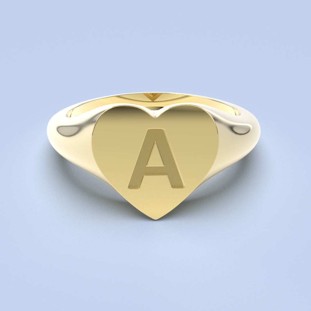 love zegelring met letter