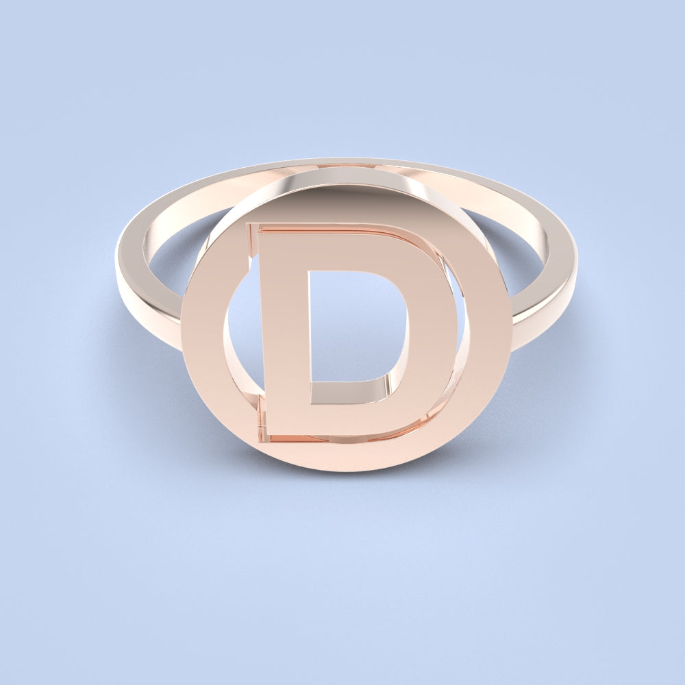Letter ring rond