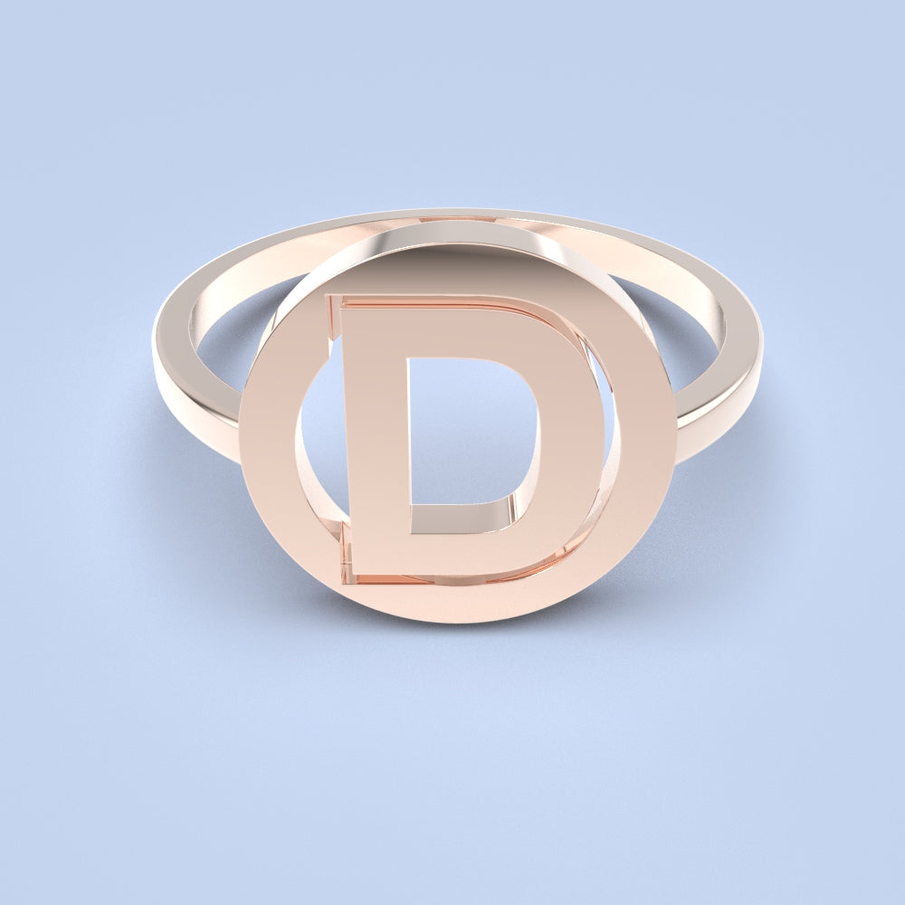 Letter ring round