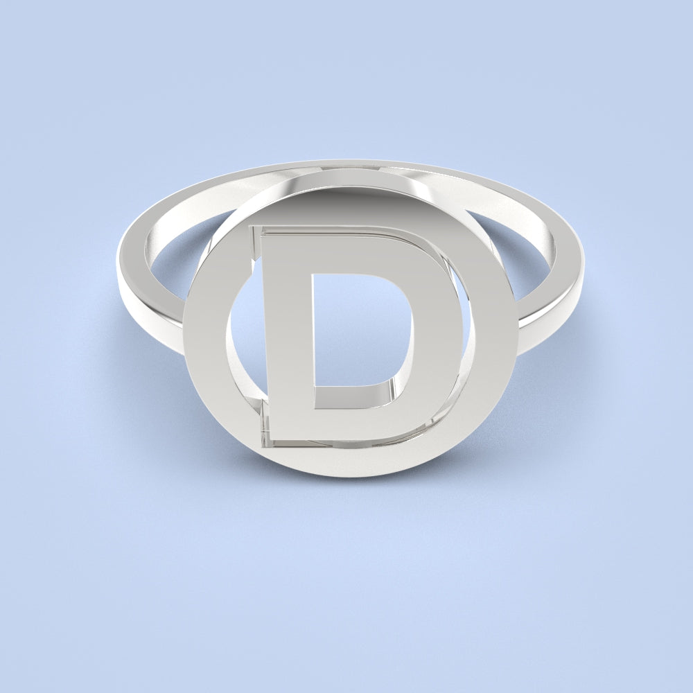 Letter ring round