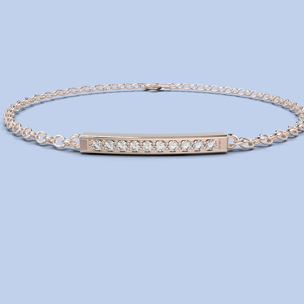 Plaat armband met diamant