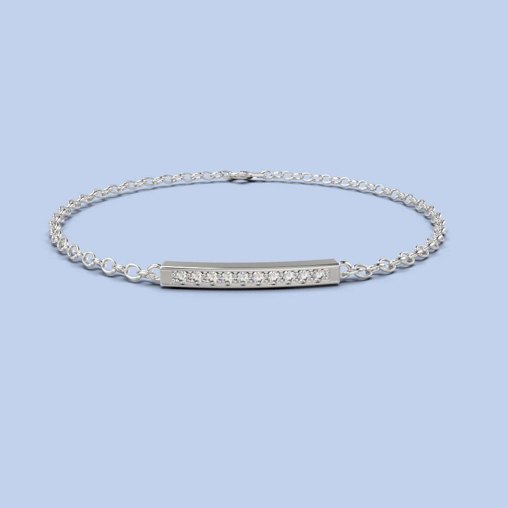 Plaat armband met diamant