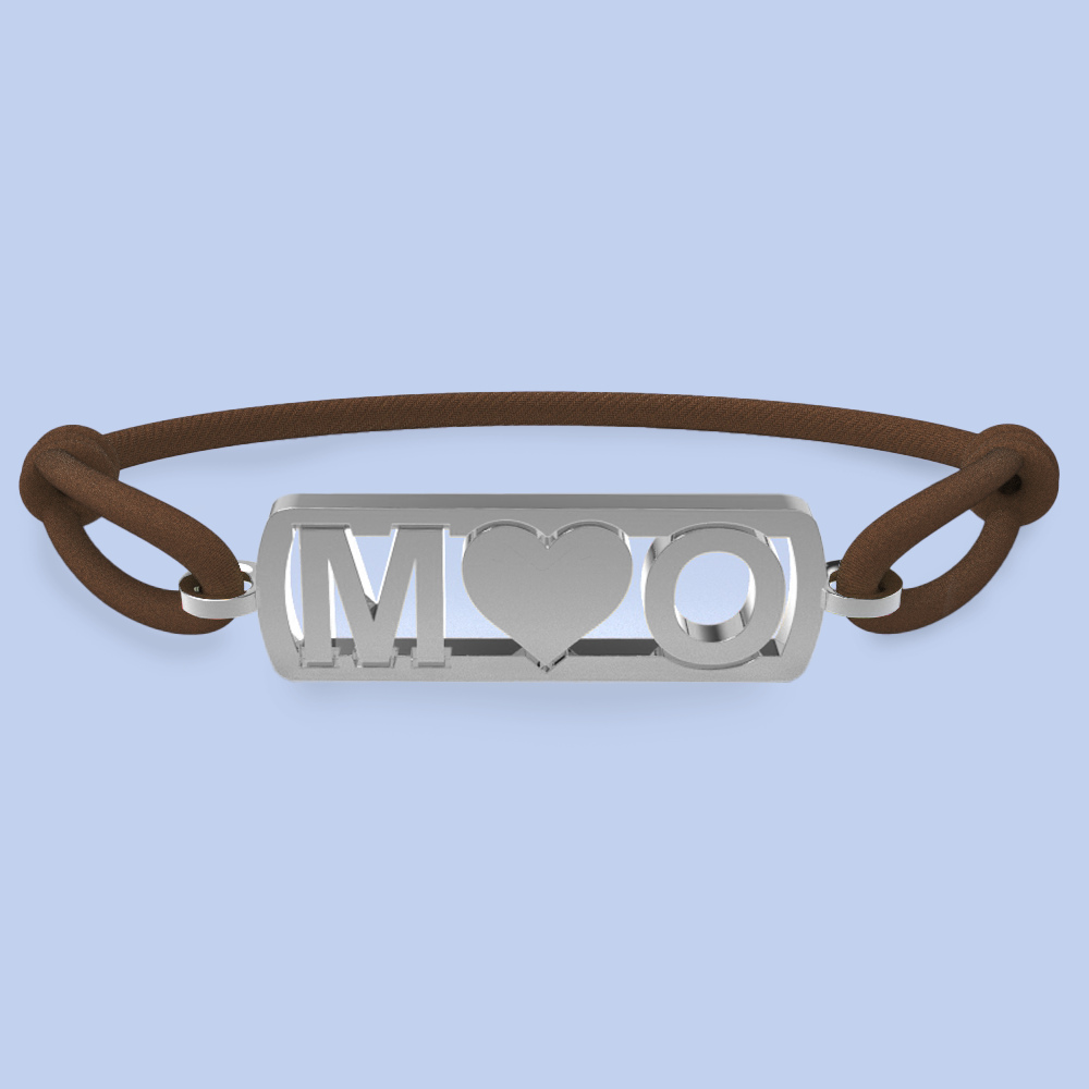 Initialen armband met hartje