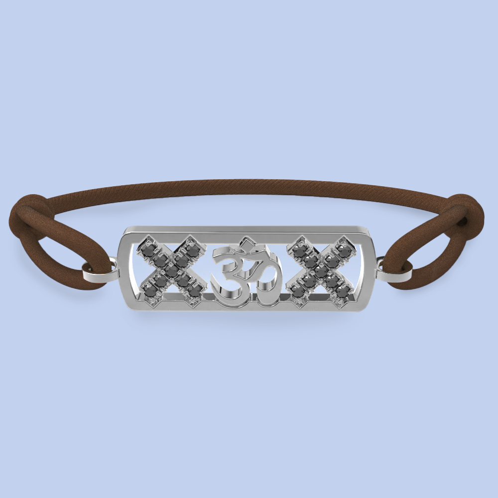 Amsterdam black diamond ohm bracelet