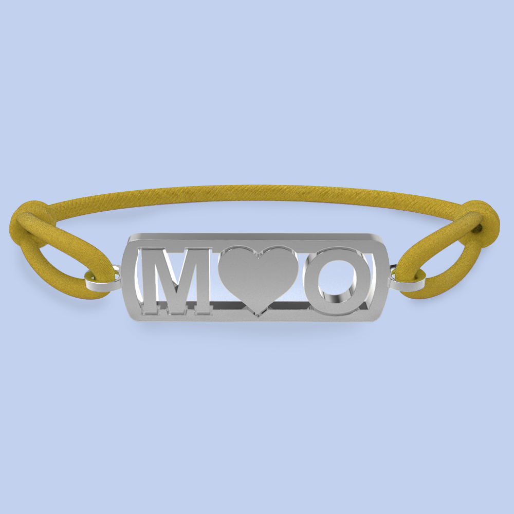 Initialen armband met hartje