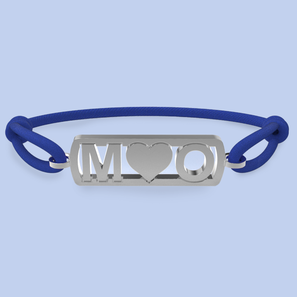 Initialen armband met hartje
