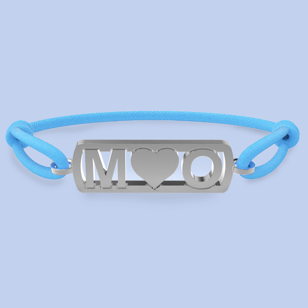Initialen armband met hartje