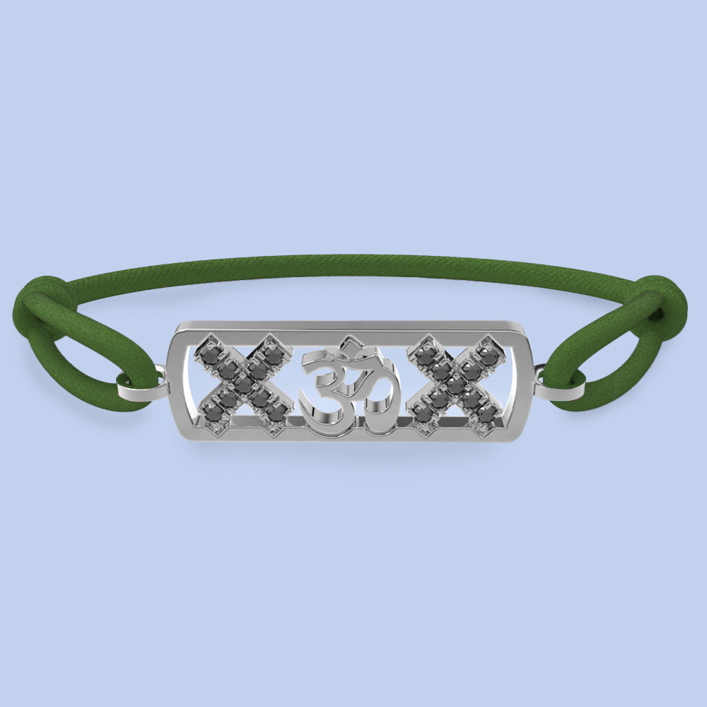 Amsterdam black diamond ohm bracelet