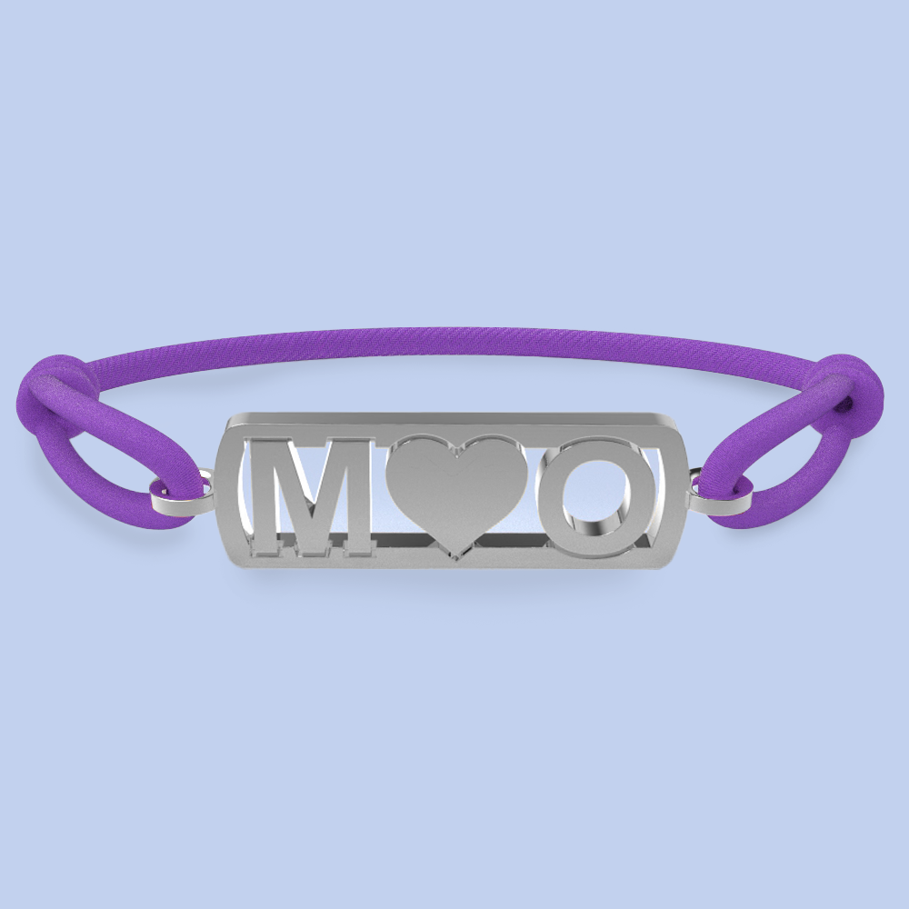 Initialen armband met hartje