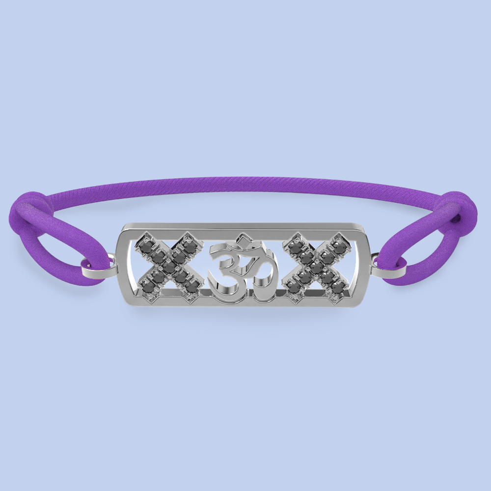 Amsterdam black diamond ohm bracelet