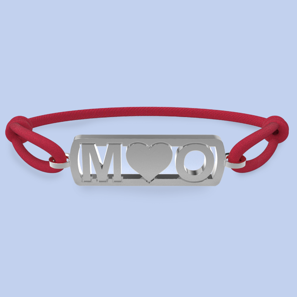 Initialen armband met hartje