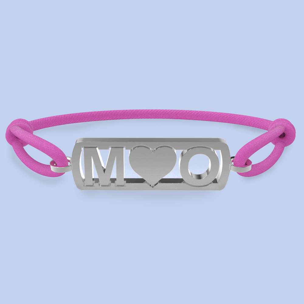Initialen armband met hartje