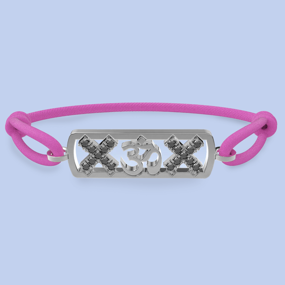 Amsterdam black diamond ohm bracelet