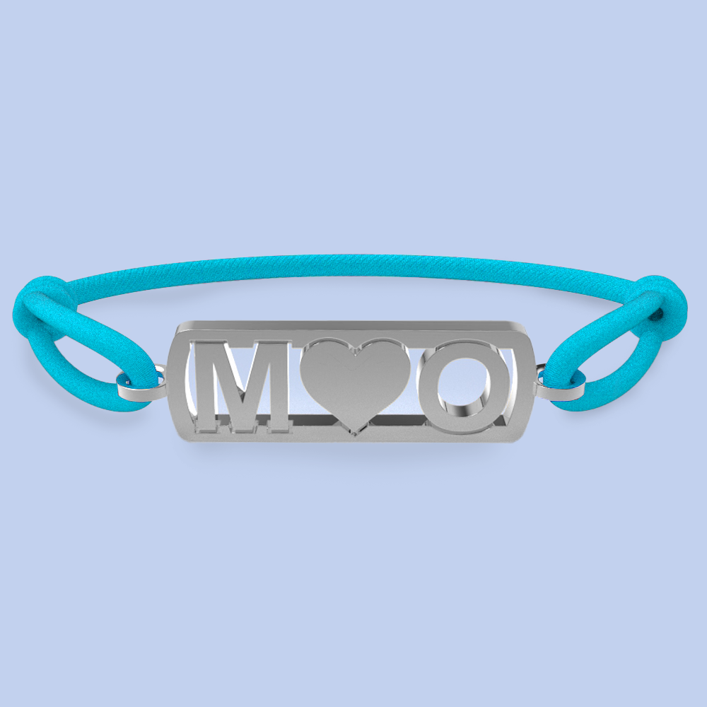 Initialen armband met hartje