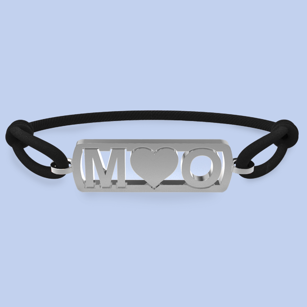 Initialen armband met hartje