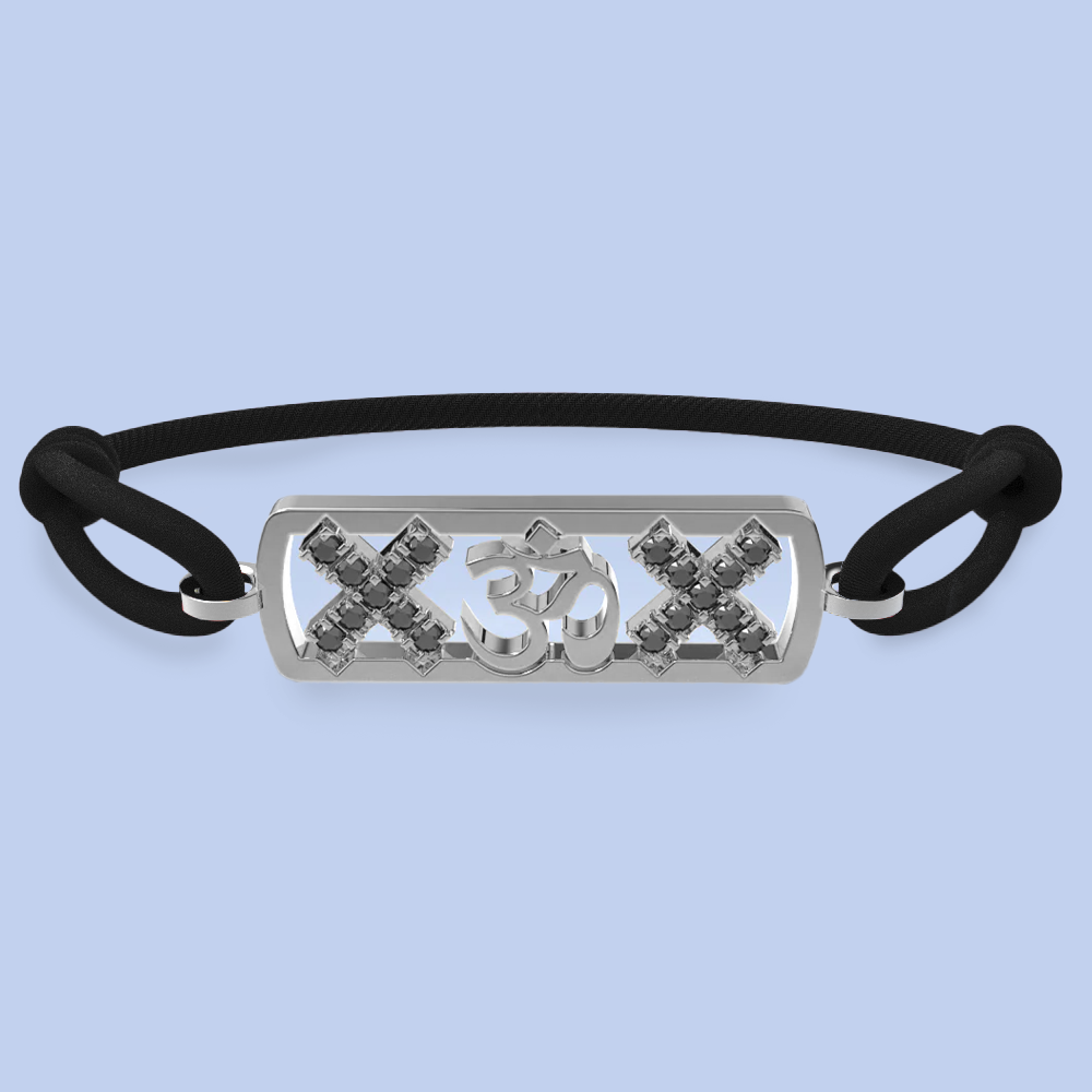 Amsterdam black diamond ohm bracelet