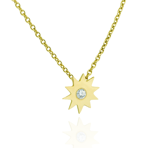 Zon ketting met diamant