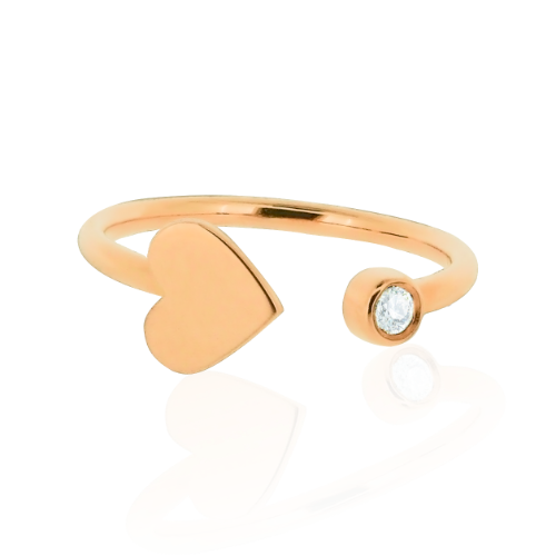 Hart ring met diamant
