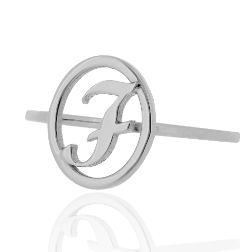 Letter ring ovaal