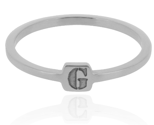 Letter ring gegraveerd