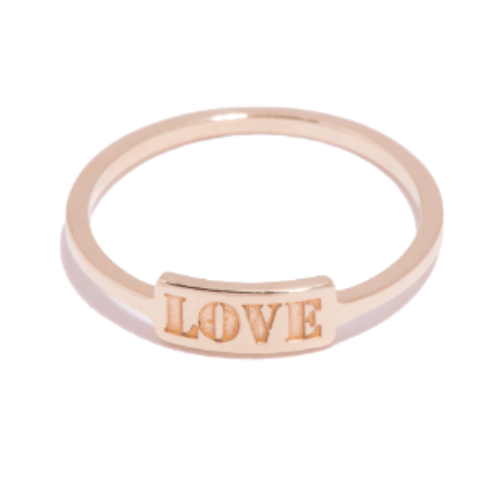 Love ring engraved