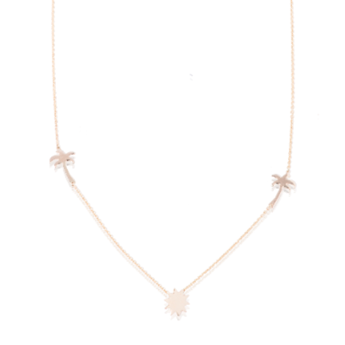 Zon ketting met palmbomen