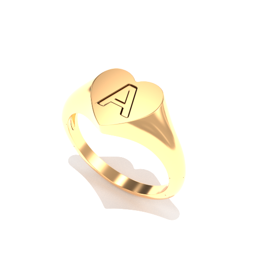 love zegelring met letter