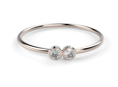 Ring met twee diamanten