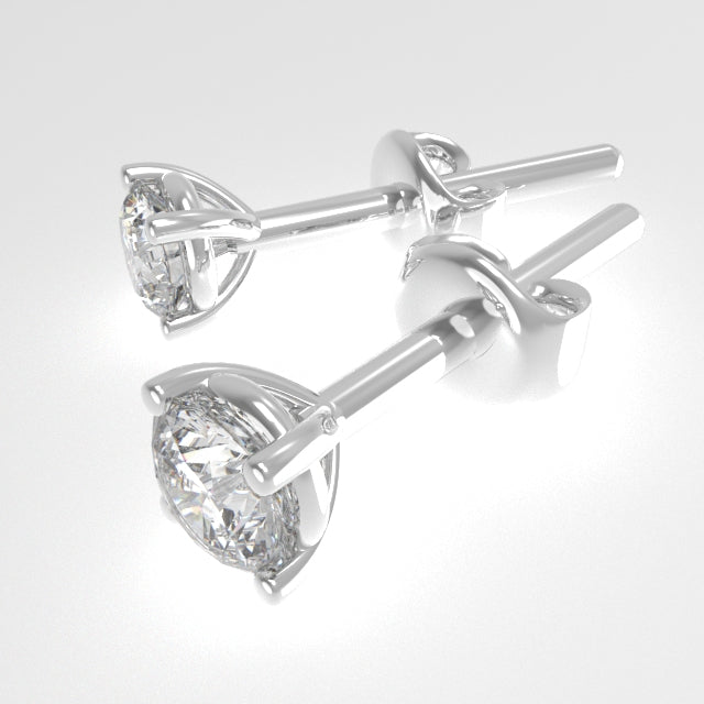 oorknop met diamanten 0,16 ct.