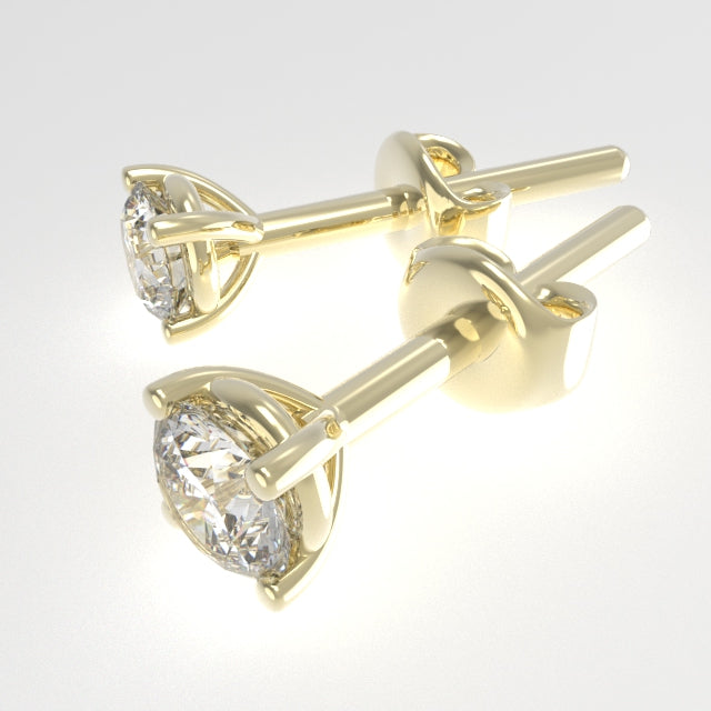 oorknop met diamanten 0,16 ct.