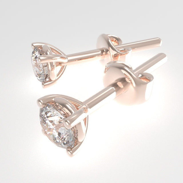 oorknop met diamanten 0,16 ct.