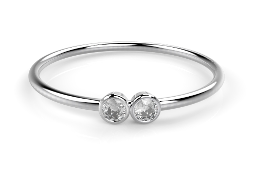 Ring met twee diamanten
