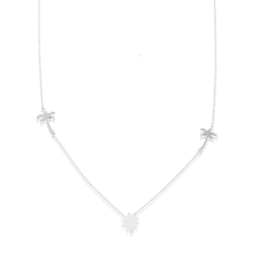 Zon ketting met palmbomen